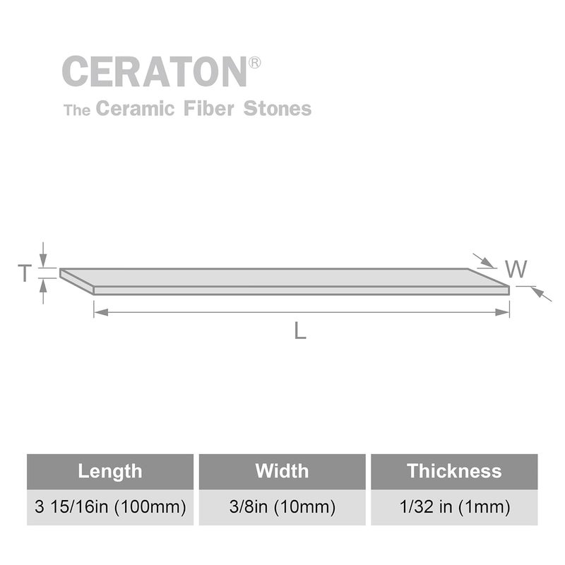 Miracle Ceraton Ceramic Fiber Stones – 10-Pack, 3.94" x 0.39" x 0.04" – for Air, Electric, Ultrasonic Tools & Hand Holders – Polishing, Deburring, EDM Removal (#400 Blue) - Image 3